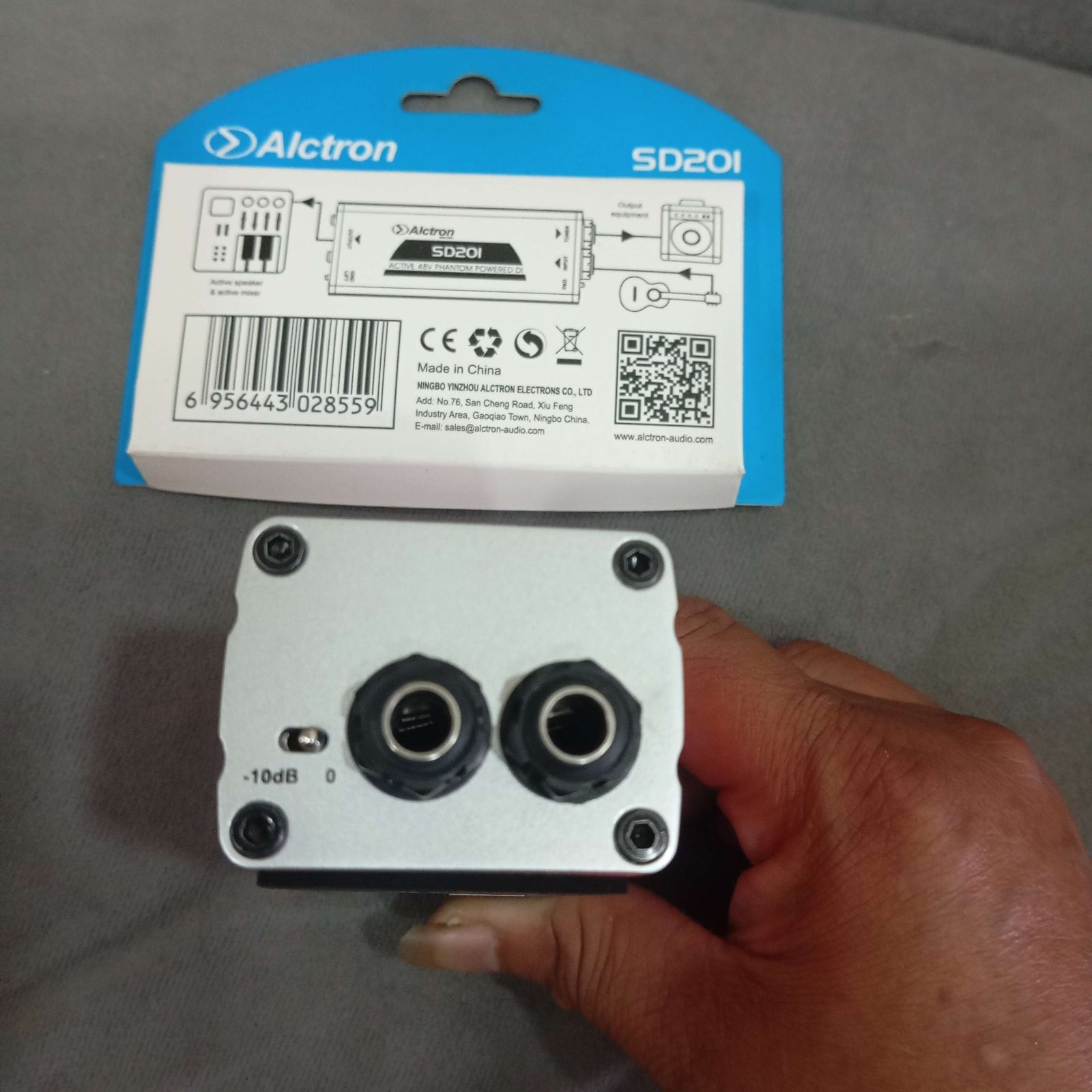 alctron sd201 กล่อง di แบบแอคทีฟ 48v phantom powered