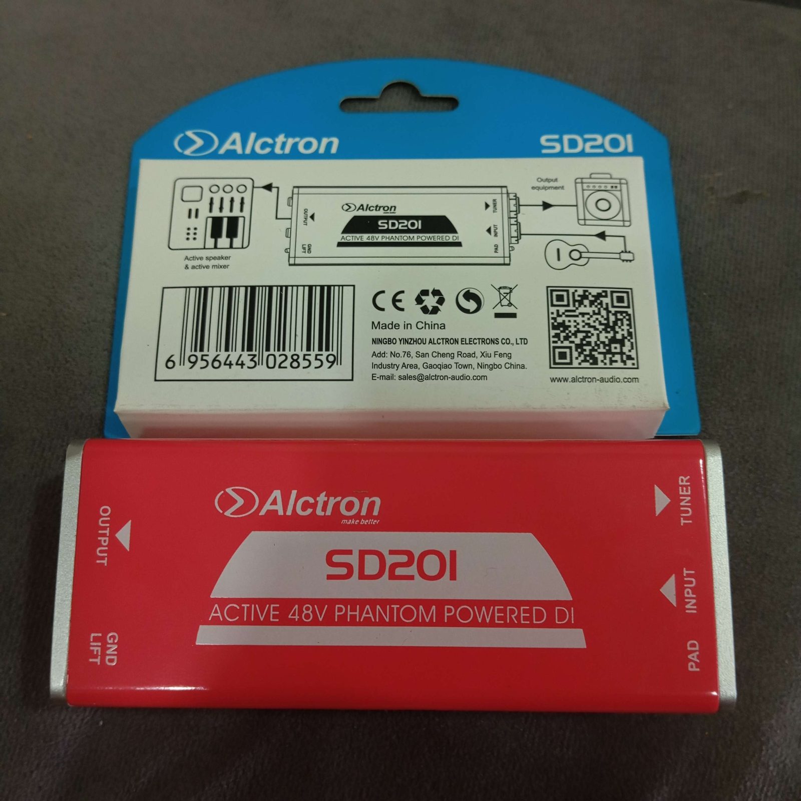 alctron sd201 กล่อง di แบบแอคทีฟ 48v phantom powered