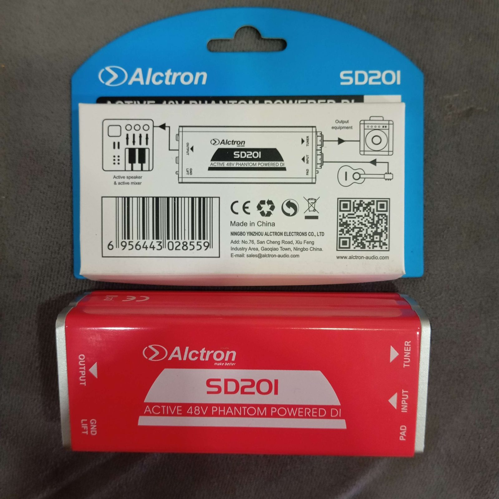 alctron sd201 กล่อง di แบบแอคทีฟ 48v phantom powered