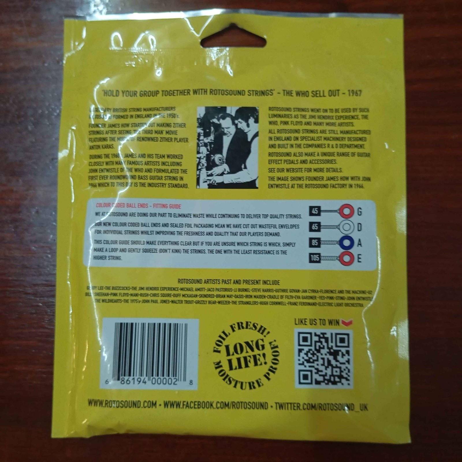 สายเบส rotosound rs44ld