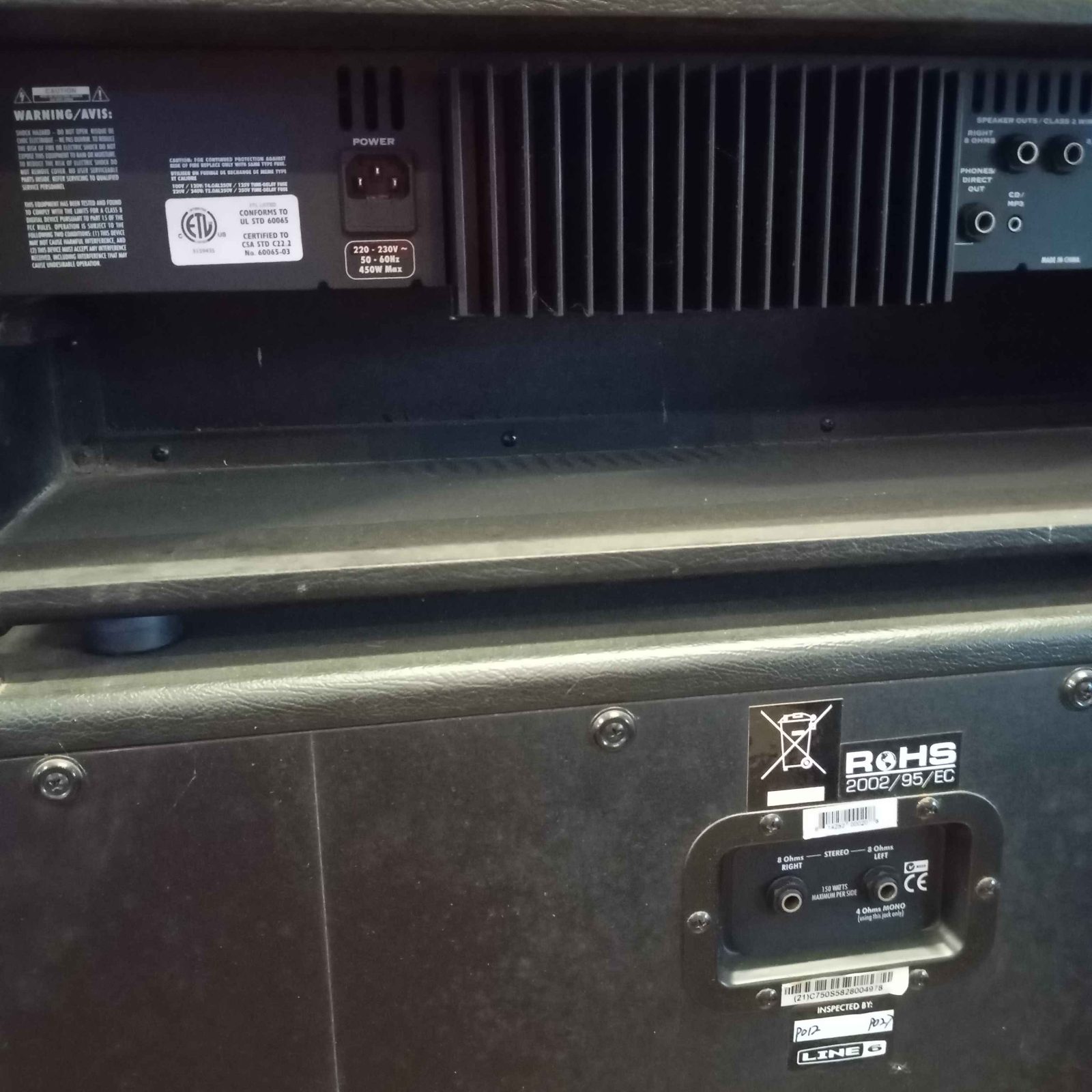แอมป์กีตาร์ line 6 spider iv hd150 ขนาด 150 วัตต์ พร้อมตู้ลำโพง 4x12 นิ้ว แบบ half stack