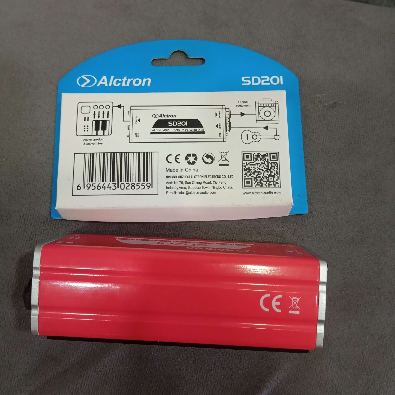 alctron sd201 กล่อง di แบบแอคทีฟ 48v phantom powered