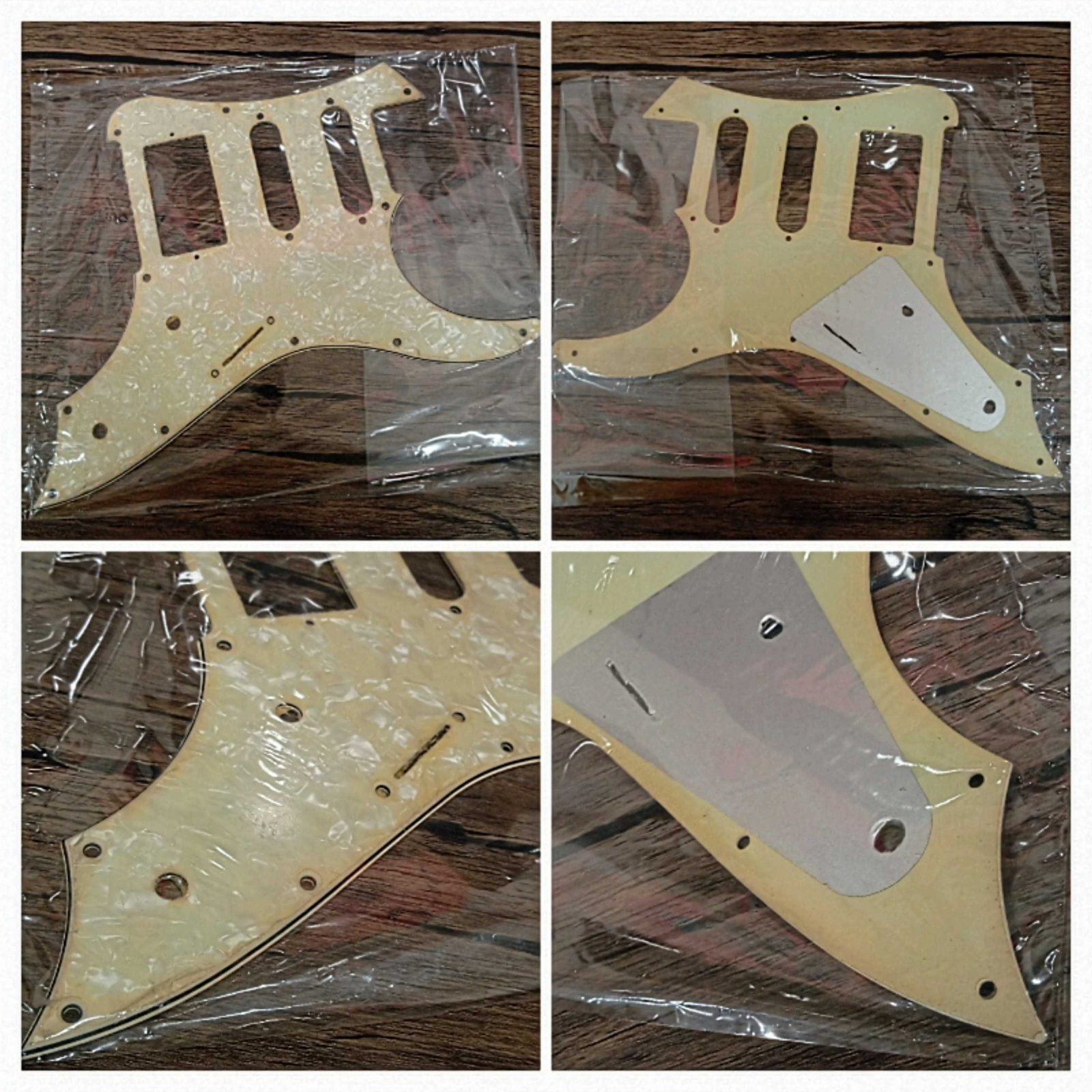 ปิ๊กการ์ดกีต้าร์ทรง stratocaster hss 11 รูน็อต