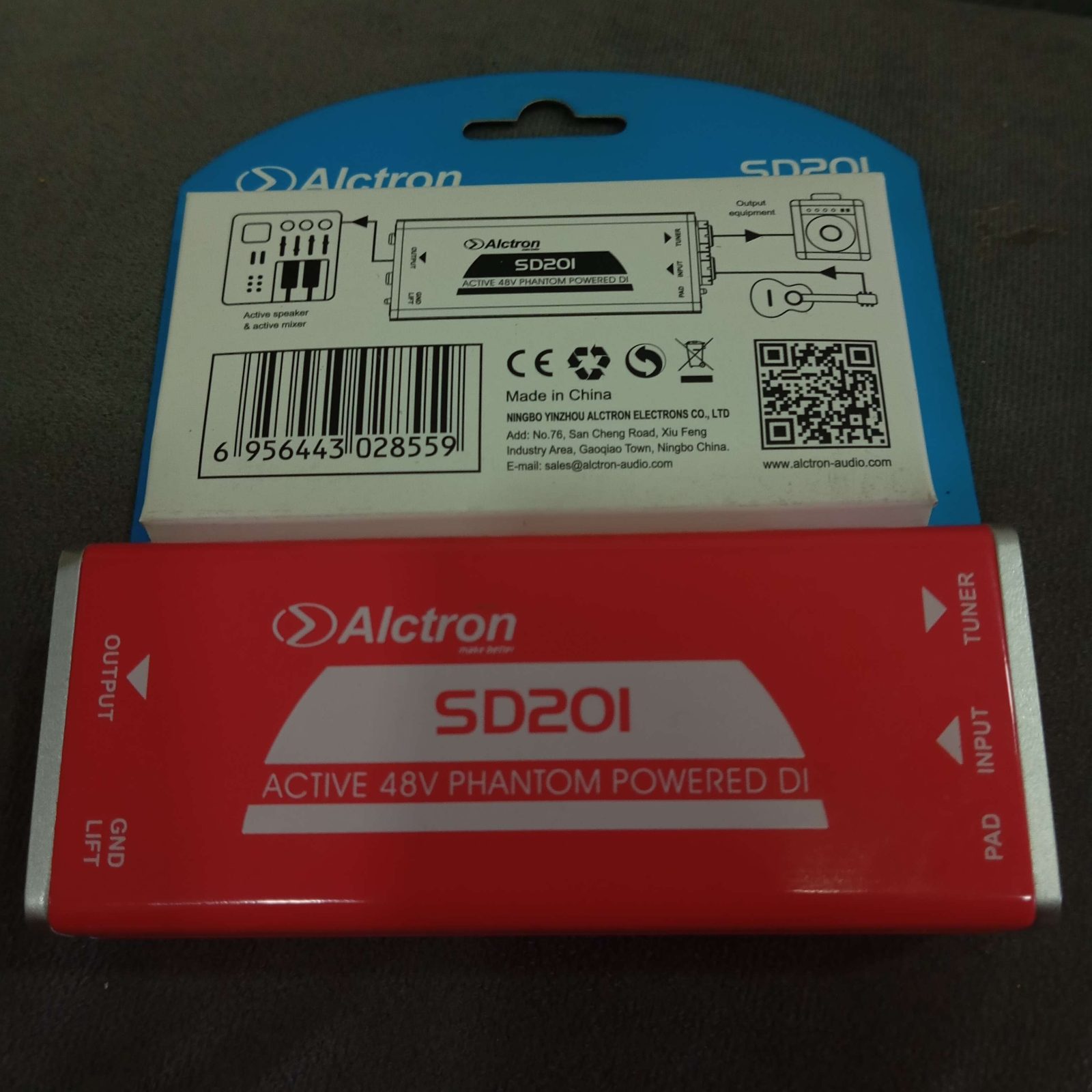 alctron sd201 กล่อง di แบบแอคทีฟ 48v phantom powered